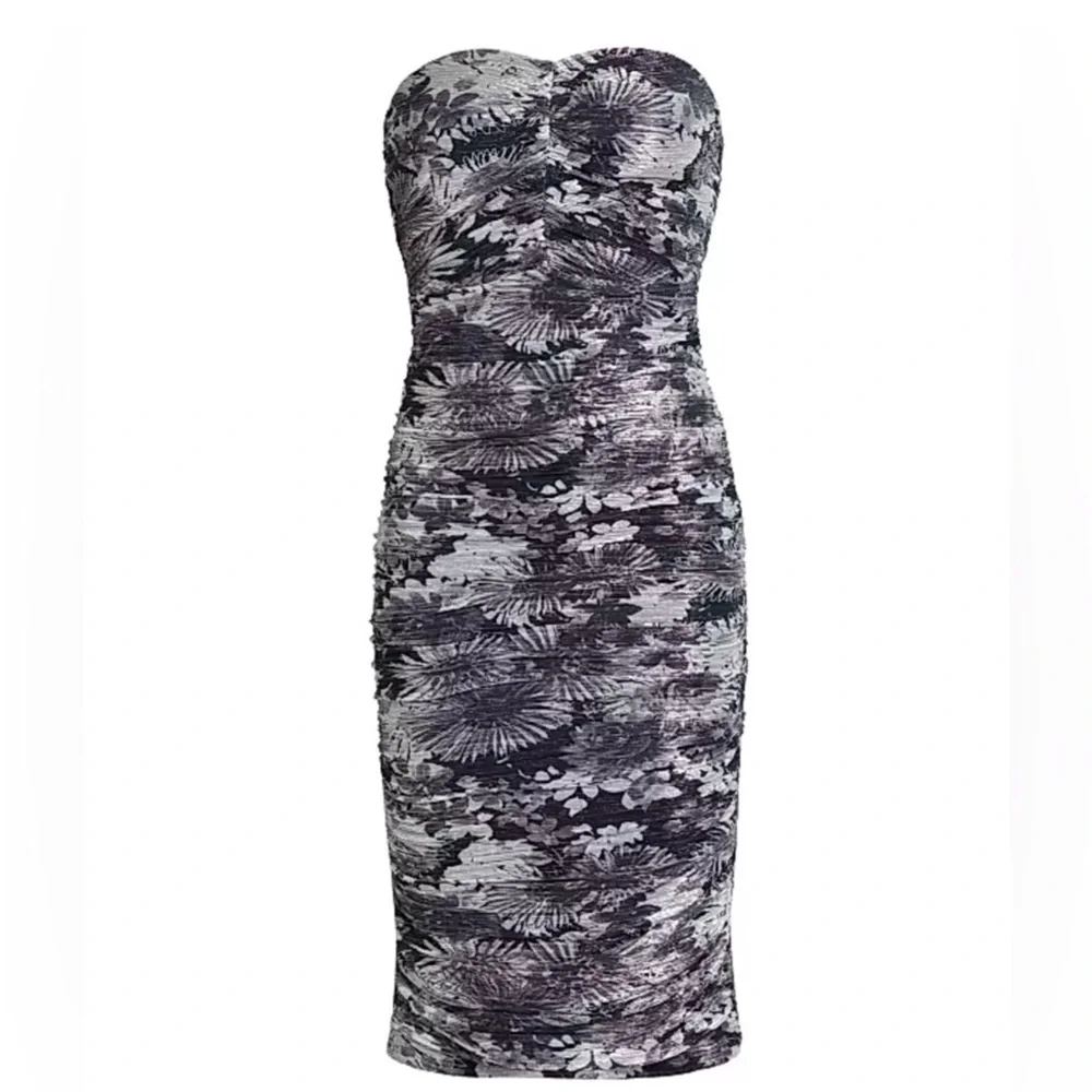 Ramy Brook Bonnie Ruched Floral Midi Dress - Picture 2 of 16
